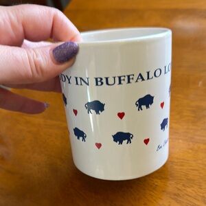 Somebody in Buffalo Loves Me White and Blue Buffalo Mug